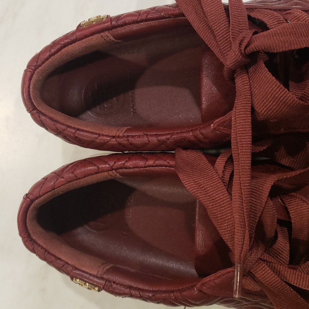 Tory Burch Burgundy Sneakers - Picture 4 of 8